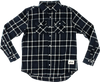 GRIZZLY NORTH AMERICAN FLANNEL LS S-BLK/GREY