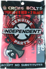 Independent CROSS BOLTS W/TOOL 1" PHILLIPS BLK/RED 1set