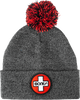 BONES BEARINGS KNIT POM BEANIE BLK/WHT/RED