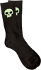 ZERO SKULL CREW SOCKS BLACK/GLOW 1pr