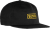 BONES WHEELS BLACK AND GOLD 6P STRAPBACK HAT BLACK