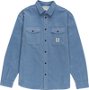 ELE BUILDER CORD L/S BUTTON UP S-FADED DENIM