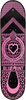 BLUEPRINT HOME HEART DECK-7.75 BLK/PINK