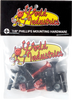 WI HARDWARE SET PHILLIPS 7/8" BLACK W/RED
