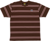 Krooked EYES EMB STRIPE SS L-BROWN/PINK/BLK/WHT