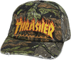 THRASHER FLAME DISTRESSED HAT ADJ-CAMO