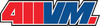 411VM LOGO LAPEL PIN RED/BLUE