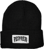 PEPPER LOGO BEANIE BLACK
