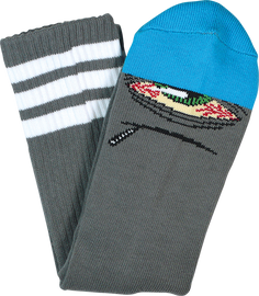Toy Machine STONER SECT CREW SOCKS-GREY/BLU 1pr