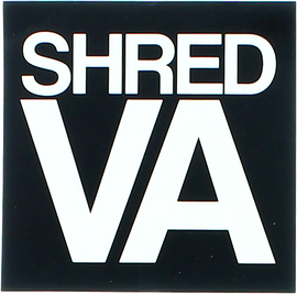 SHRED STICKERS PRINTED SHRED VA STACK 3" BLK/WHT