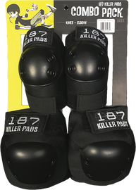 187 COMBO PACK KNEE/ELBOW PAD SET S/M-BLACK