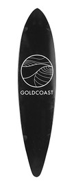 Gold Coast Classic Floater Black Longboard Deck