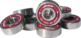 ANDALE NO HATE WE SKATE BEARINGS SINGLE SET WHITE