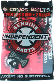 Independent CROSS BOLTS W/TOOL 1" PHILLIPS BLK/RED 1set