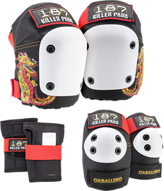 187 6-PACK PAD SET L/XL-CABALLERO DRAGON BLK