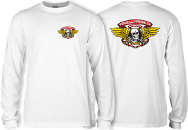 Powell Peralta WINGED RIPPER L/S S-WHITE