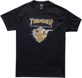 THRASHER FIRST COVER SS S-BLACK/GOLD