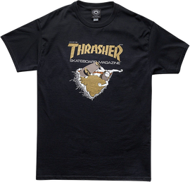 THRASHER FIRST COVER SS M-BLACK/GOLD