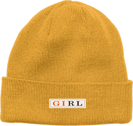 GIRL LETTERPRESS BEANIE GOLD