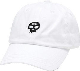 ZERO SINGLE SKULL DAD HAT ADJ-WHITE