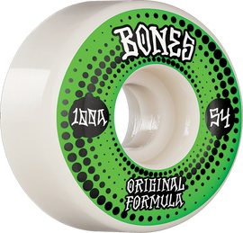 BONES 100's OG V4 ORIGINALS 54mm 100A WHITE