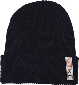 GIRL SERIF CABLE BEANIE NAVY