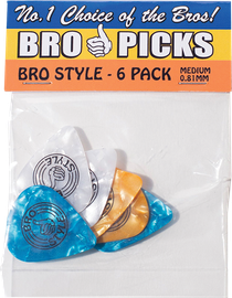 BRO STYLE BRO PICKS .81MM GUITAR PICKS 6PK