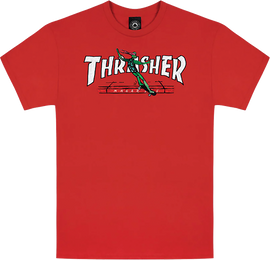 THRASHER RED CURB BY LSD WORLDPEACE SS XL-RED