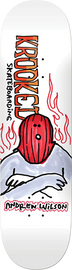 Krooked WILSON FIRE MASK DECK-8.75 WHITE