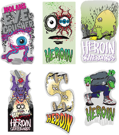 HEROIN 12/PK ASST EYE CRUSHER STICKERS
