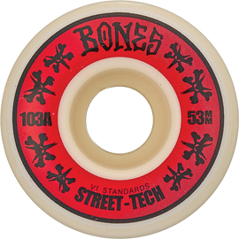 BONES STF V2 ANNUALS 53MM 103A WHT/RED