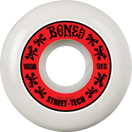 BONES STF V2 LOCK ANNUALS 51MM 103A WHT/RED