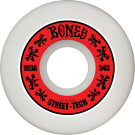 BONES STF V3 SLIM ANNUALS 54MM 103A WHT/RED