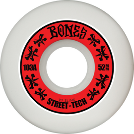BONES STF V3 SLIM ANNUALS 52MM 103A WHT/RED