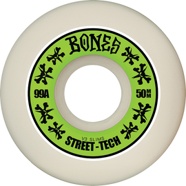 BONES STF V3 SLIM ANNUALS 50MM 99A WHT/GRN