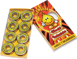 WI ABEC-7 FLAMEBOY BEARINGS SIL/YEL