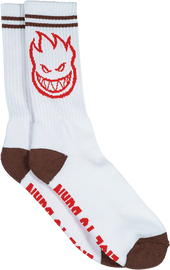 SF BIGHEAD CREW SOCK WHT/BURGUNDY/RED