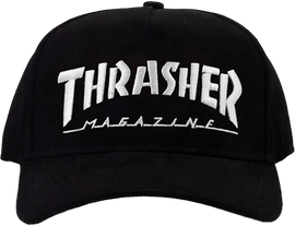THRASHER MAG LOGO BALL CAP HAT ADJ-BLACK