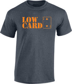LOWCARD STACKED SS HEATHER GREY/ORG