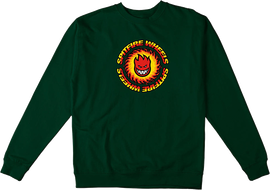 SF OG FIREBALL CREW/SWT S-DK.GRN