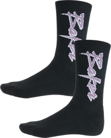 BAKER PURPLE PAIN CREW SOCKS BLACK