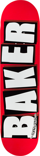 BAKER BRAND LOGO DECK-8.5 RED/WHT