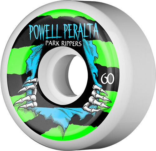 Powell Peralta PARK RIPPER II 60mm WHT W/GRN/BLU
