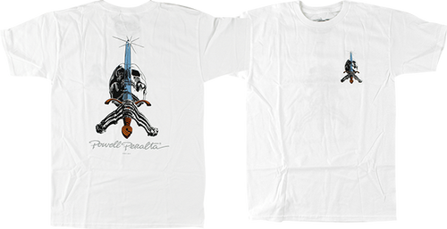 Powell Peralta SKULL & SWORD SS S-WHITE