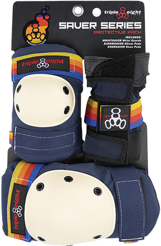 TRIPLE 8 SAVER 3/PK PADS L-PACIFIC BEACH NAVY