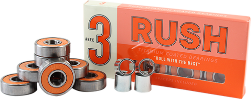 RUSH ABEC-3 BEARINGS W/SPACERS ppp