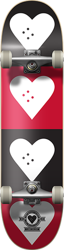 HEART SUPPLY QUAD LOGO COMPLETE-7.75 BLACK/RED