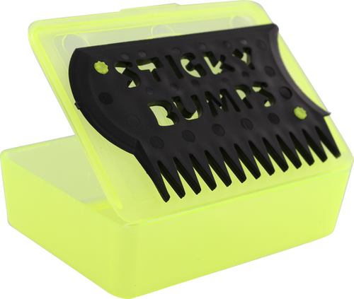 STICKY BUMPS WAX BOX & COMB YELLOW/BLACK