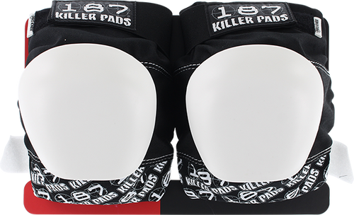 187 PRO KNEE PADS JUNIOR-BLK/WHT TEXT/WHT CAP