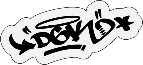 DGK TAGGED STICKER BLACK/WHITE